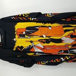 Meetu Magic Ethnic Caftan Tunic Top with Shell Embellishments & Bonus Scarf